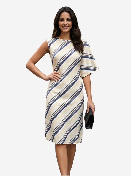 Vestido midi de lyocell a rayas my fashion - Kiabi