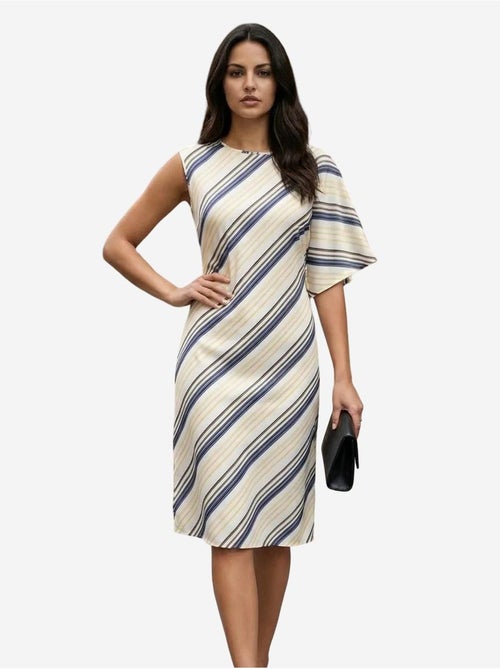 Vestido midi de lyocell a rayas my fashion - Kiabi