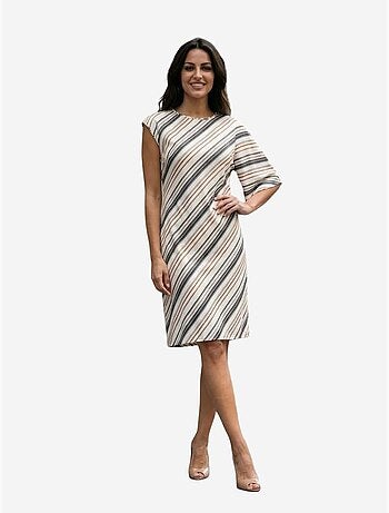 Vestido midi de lyocell a rayas my fashion