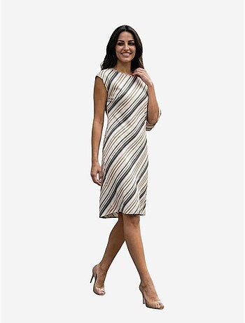 Vestido midi de lyocell a rayas my fashion