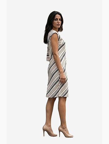 Vestido midi de lyocell a rayas my fashion