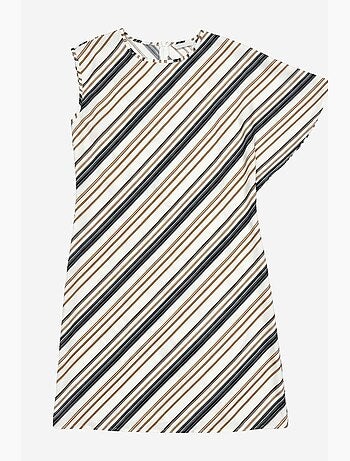 Vestido midi de lyocell a rayas my fashion