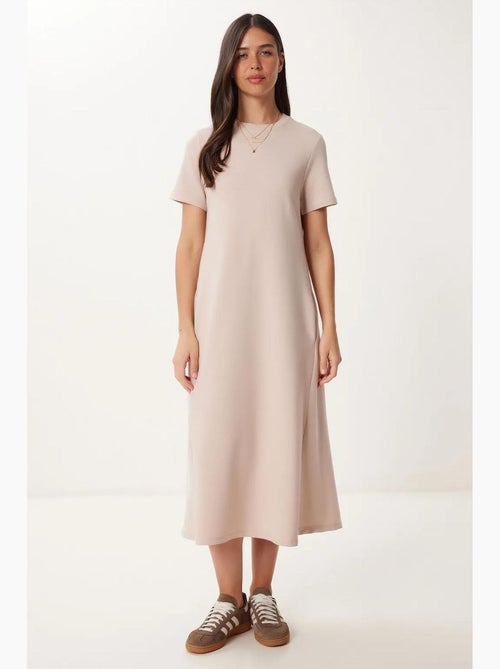 Vestido midi de manga corta y cuello redondo estambul istanbul - Kiabi Vestido midi de manga corta y cuello redondo estambul istanbul - Kiabi