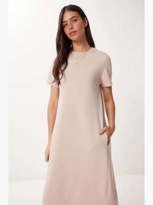 Vestido midi de manga corta y cuello redondo estambul istanbul - Kiabi Vestido midi de manga corta y cuello redondo estambul istanbul - Kiabi