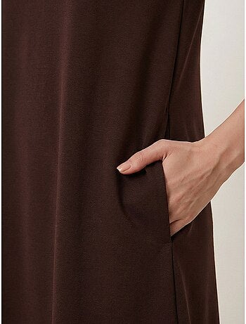 Vestido midi de manga corta y cuello redondo estambul istanbul
