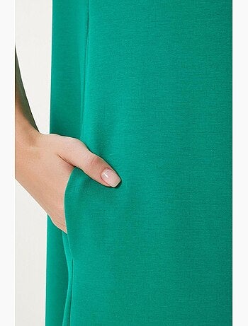 Vestido midi de manga corta y cuello redondo estambul istanbul