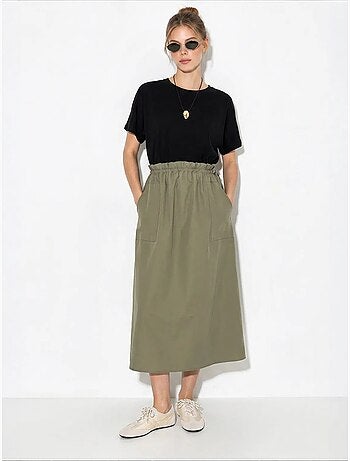 Vestido midi de mezcla de algodón lucci