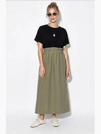 Vestido midi de mezcla de algodón lucci