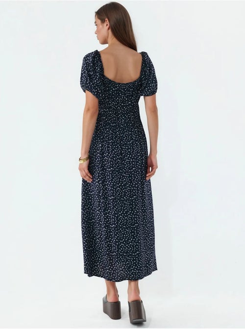 Vestido midi de mujer de popelina de viscosa busem - Kiabi Vestido midi de mujer de popelina de viscosa busem - Kiabi