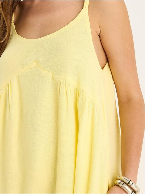Vestido midi de muselina texturizada con bolsillo lucci - Kiabi Vestido midi de muselina texturizada con bolsillo lucci - Kiabi
