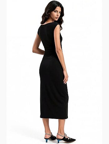 Vestido midi de poliamida y elastano para mujer busem