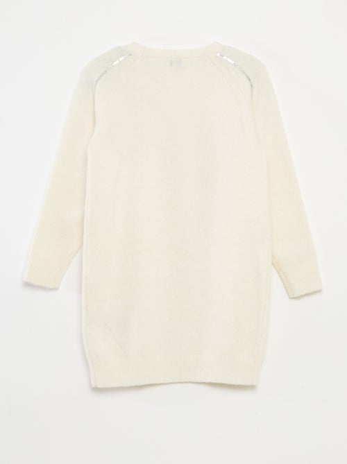 Vestido midi de punto con lentejuelas - Kiabi