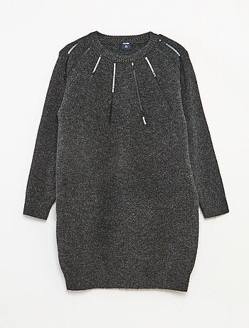 Vestido midi de punto con lentejuelas