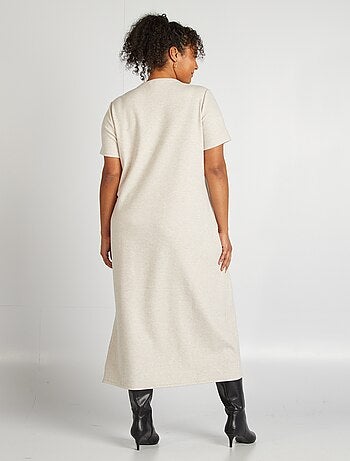 Vestido midi de punto de canalé