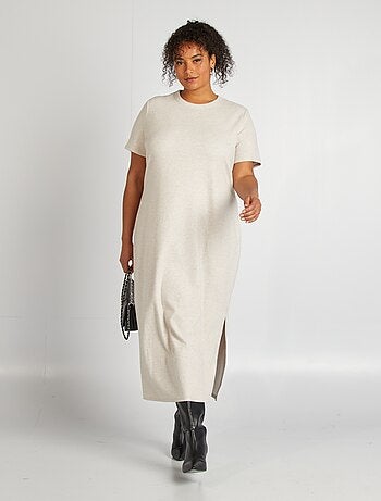 Vestido midi de punto de canalé