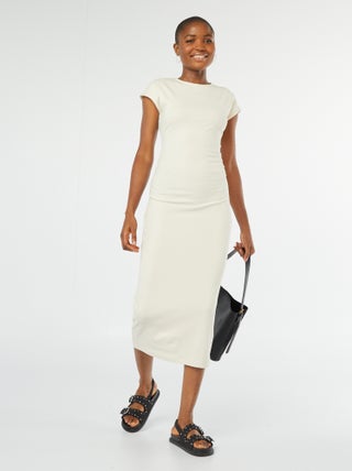 Vestido midi de punto elástico
