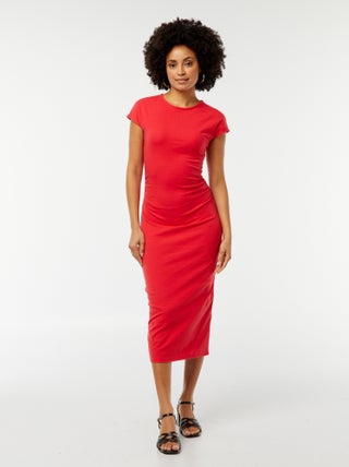 Vestido midi de punto elástico