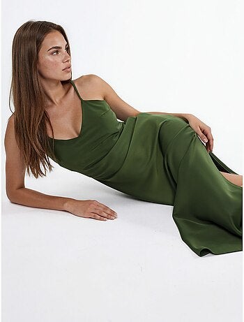 Vestido midi de satén