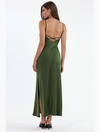 Vestido midi de satén hiccup