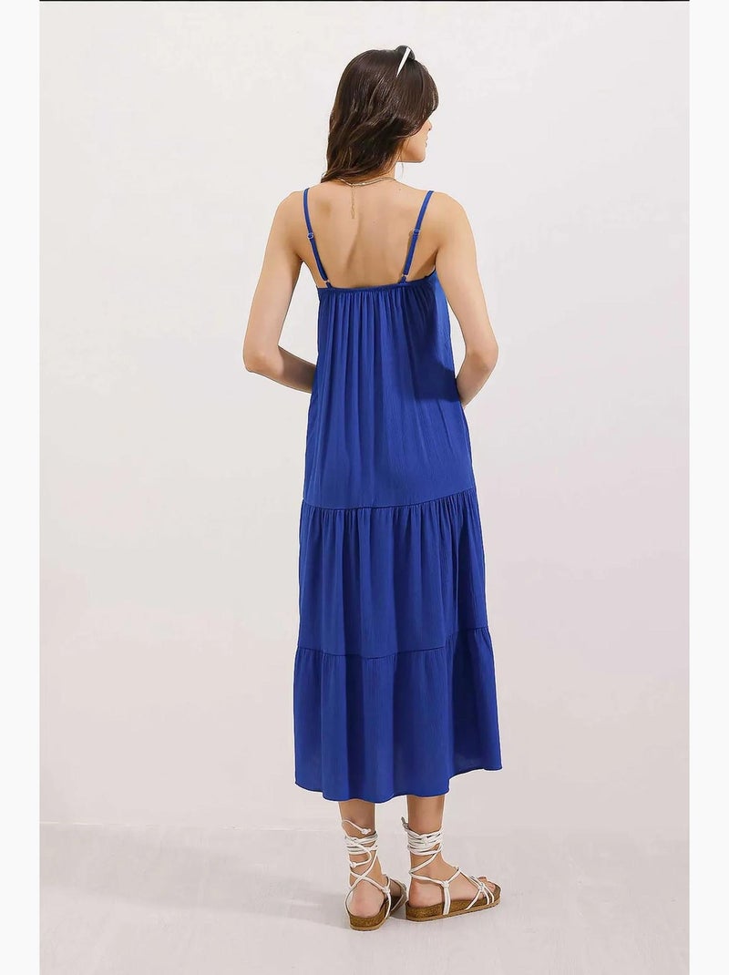 Vestido midi de tirantes bdart Azul eléctrico - Kiabi