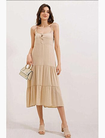 Vestido midi de tirantes bdart