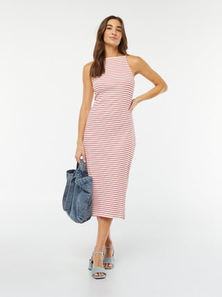 Vestido midi de tirantes finos