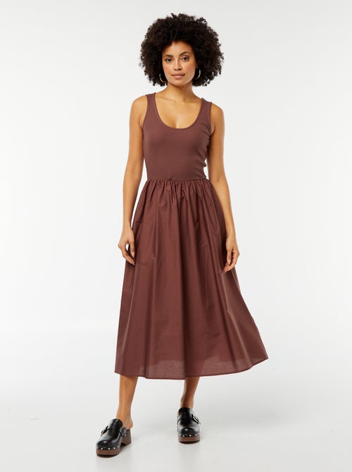 Vestido midi efecto 2 en 1 - Kiabi