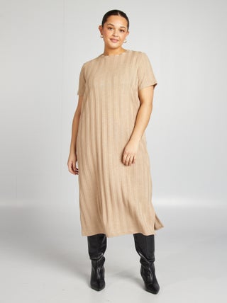 Vestido midi elástico