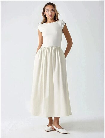 Vestido midi en contraste hiccup