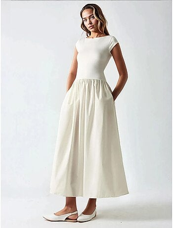 Vestido midi en contraste hiccup