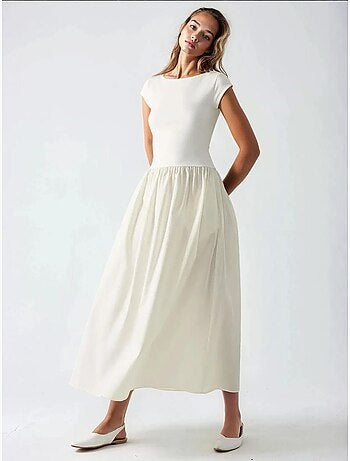 Vestido midi en contraste hiccup