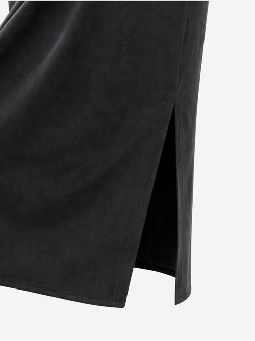 Vestido midi entallado con cuello redondo mixray - Kiabi Vestido midi entallado con cuello redondo mixray - Kiabi