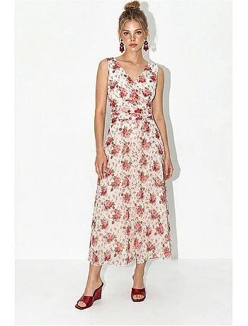 Vestido midi floral de línea a lucci