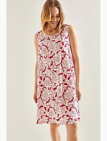 Vestido midi floral en forma de a de lucci