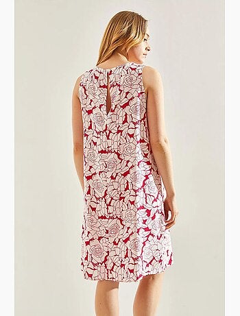 Vestido midi floral en forma de a de lucci