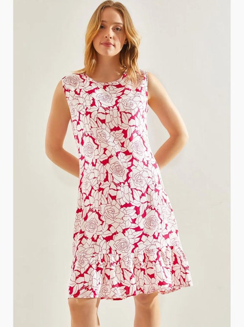 Vestido midi floral en forma de a de lucci - Kiabi