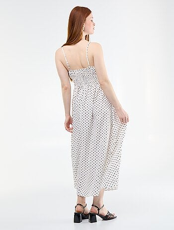 Vestido midi fruncido