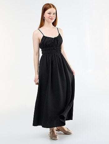Vestido midi fruncido