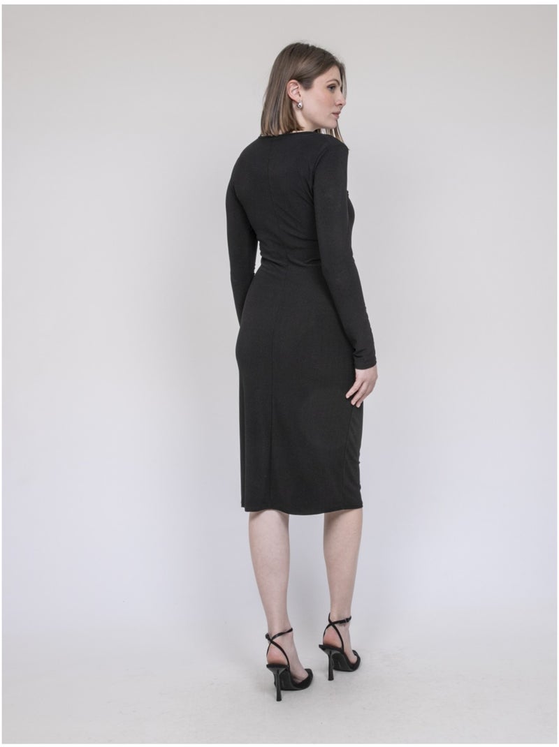 Vestido midi IRENA Negro - Kiabi