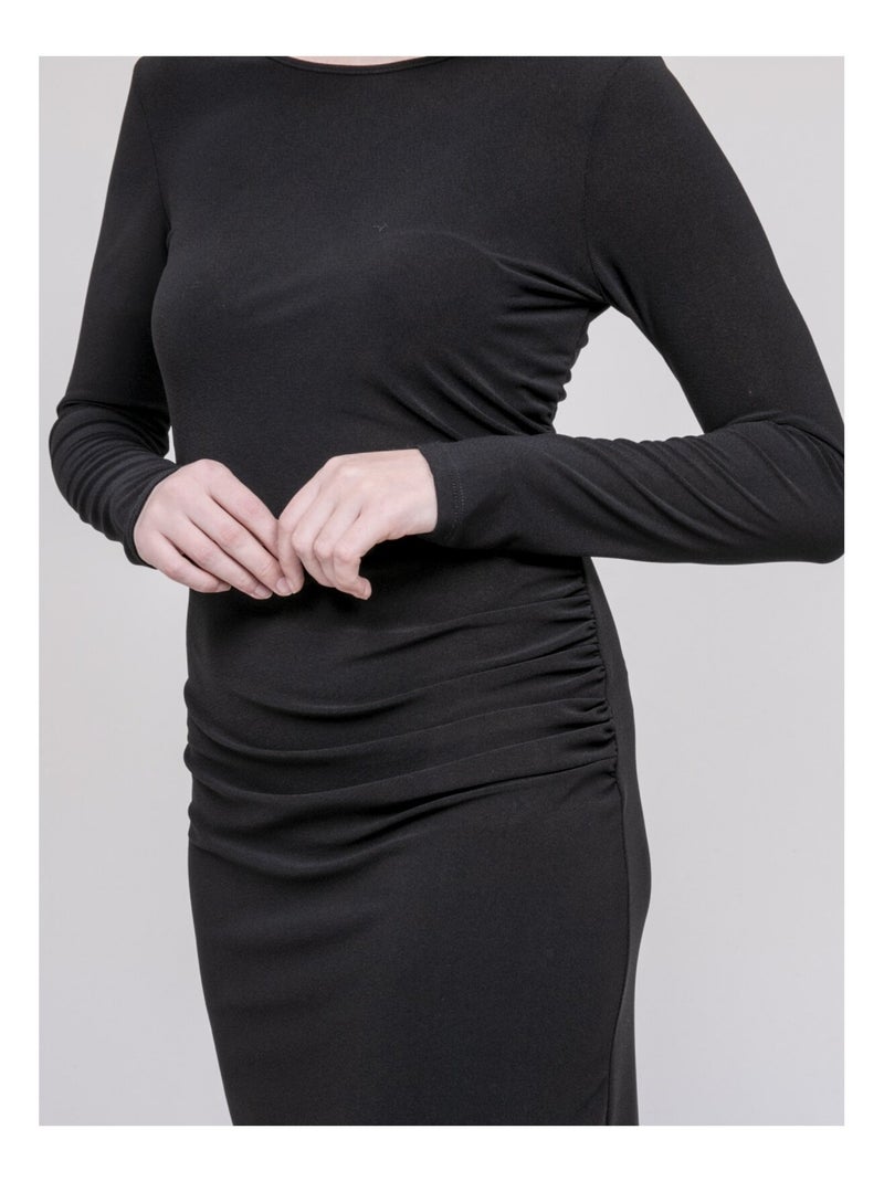 Vestido midi IRENA Negro - Kiabi