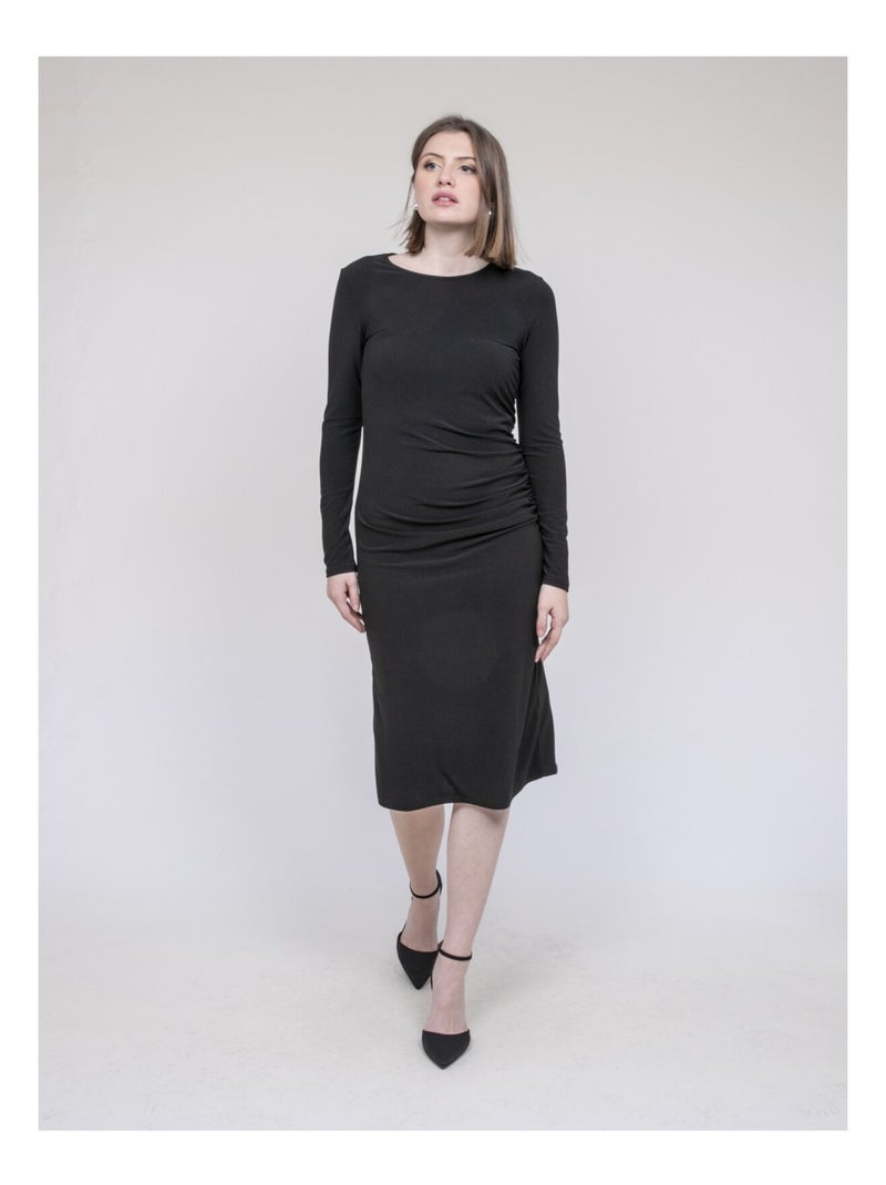 Vestido midi IRENA Negro - Kiabi