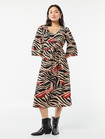 Vestido midi 'JDY' con cintura ajustable con tiras anudables