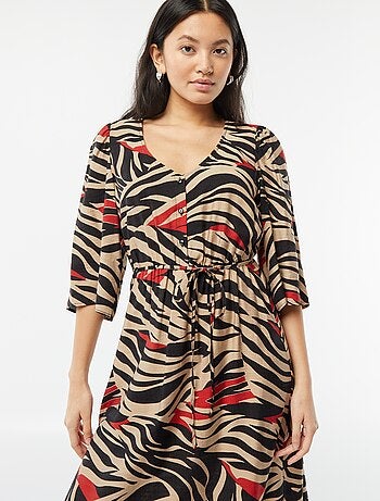 Vestido midi 'JDY' con cintura ajustable con tiras anudables