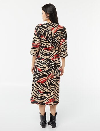 Vestido midi 'JDY' con cintura ajustable con tiras anudables
