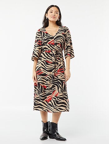 Vestido midi 'JDY' con cintura ajustable con tiras anudables