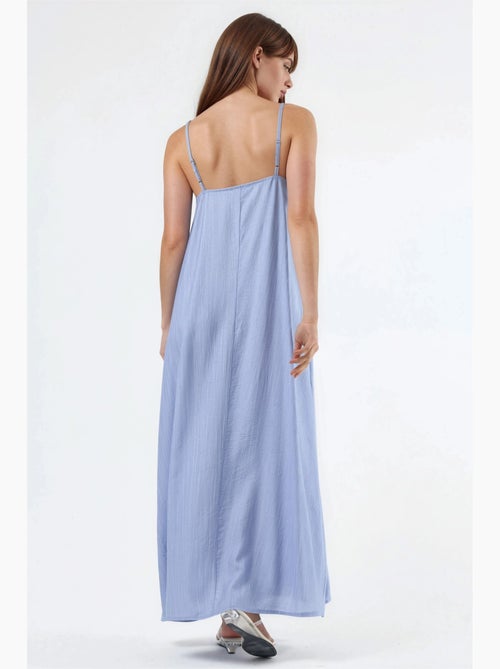 Vestido midi lencero con cuello en u y corte holgado busem - Kiabi