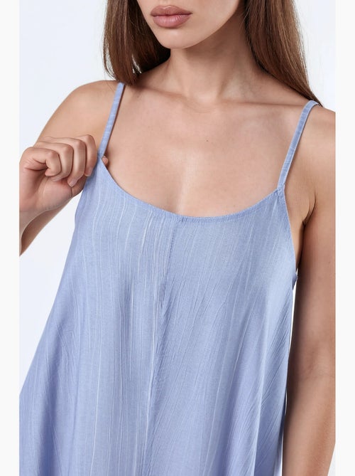Vestido midi lencero con cuello en u y corte holgado busem - Kiabi