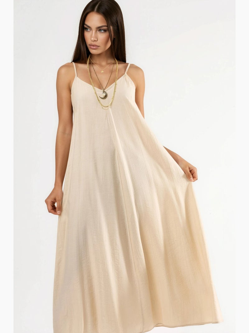 Vestido midi lencero con cuello en v busem Arena - Kiabi