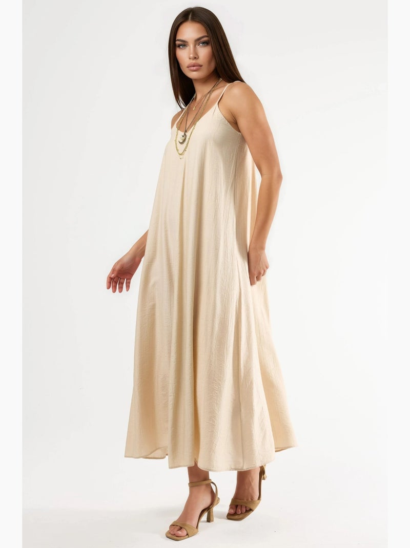 Vestido midi lencero con cuello en v busem Arena - Kiabi