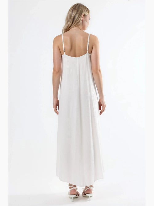 Vestido midi lencero con cuello en v busem - Kiabi